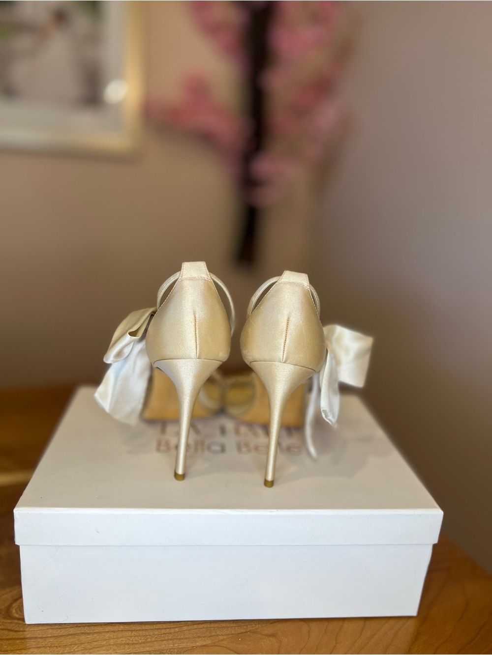 Bella Belle Mariee Elegant Bridal Heeled Sandals with Crystal Floral Strap - Picture 3 of 4